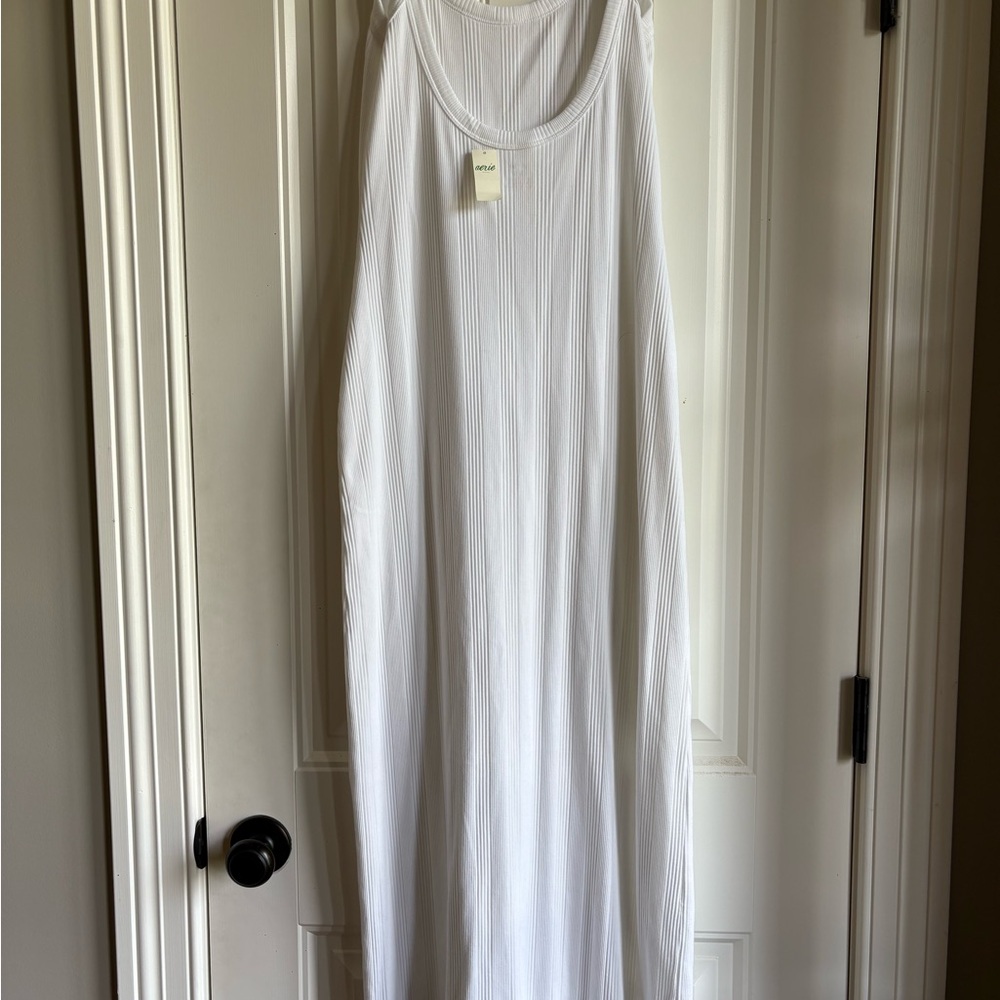 Aerie White Ribbed Dress - Picture 3 of 3